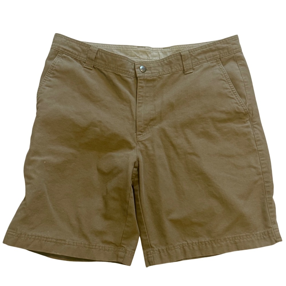 Columbia Khaki Cargo Shorts Men's 36W 10L | Velcro Pockets Casual Outdoor Shorts